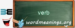WordMeaning blackboard for verb